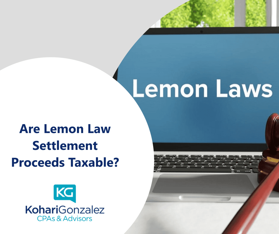 Are Lemon Law Settlement Proceeds Taxable