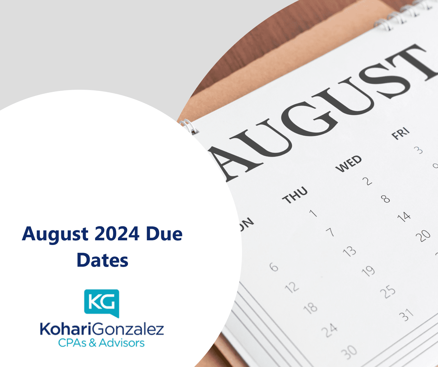 August 2024 Due Dates