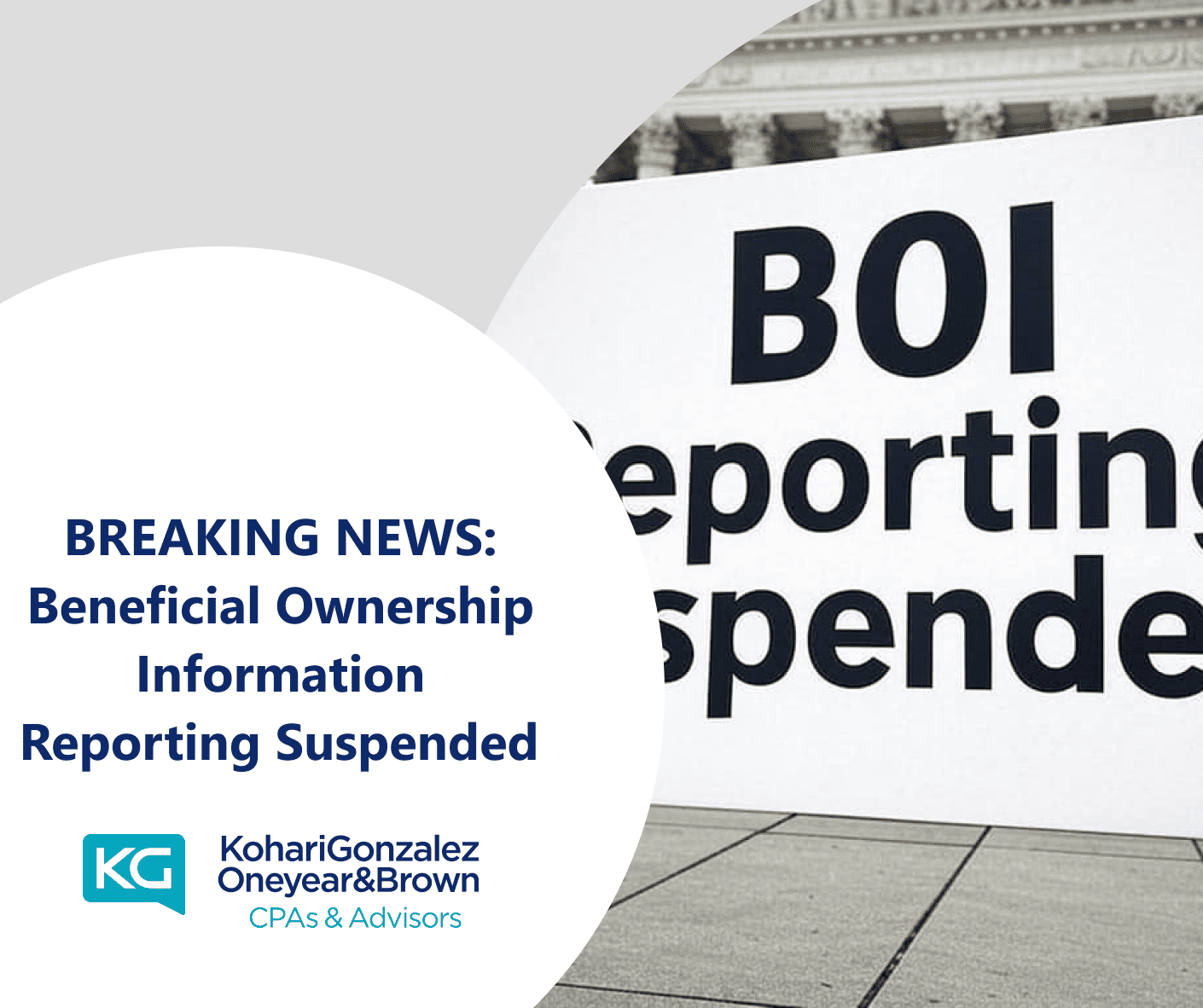 BREAKING NEWS Beneficial Ownership Information Reporting Suspended