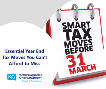 Essential Year End Tax Moves You Cant Afford to Miss