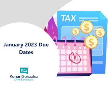 January 2023 Individual Due Dates