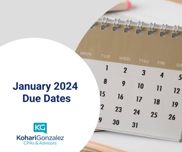 January 2024 Due Dates