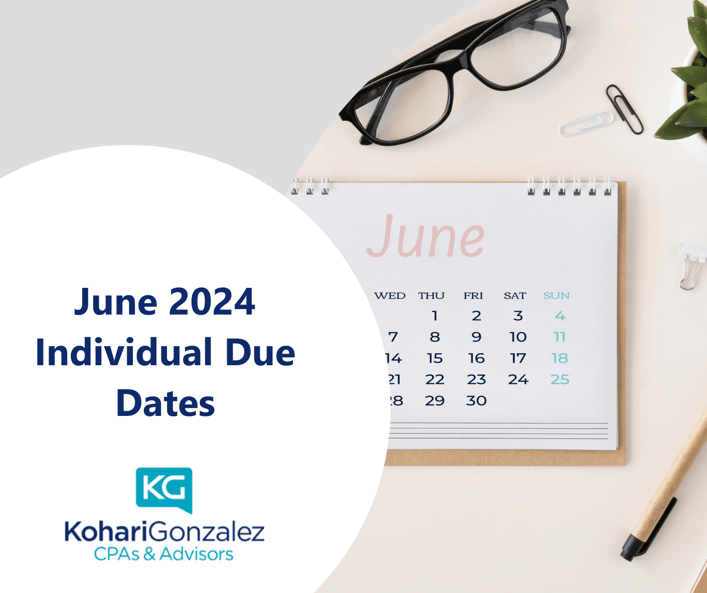 June 2024 Individual Due Dates