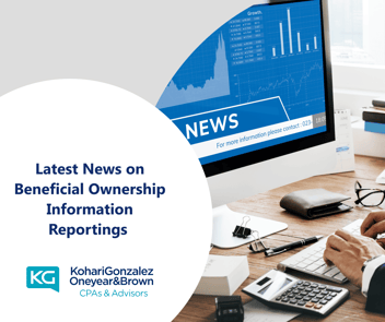 Latest News on Beneficial Ownership Information Reporting