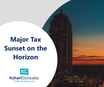 Major Tax Sunset on the Horizon