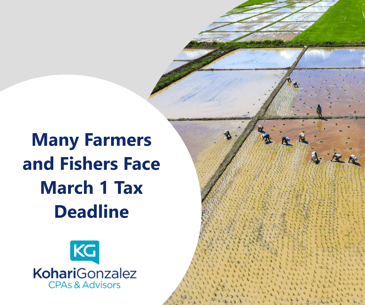 Many Farmers and Fishers Face March 1 Tax Deadline