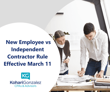 New Employee vs Independent Contractor Rule Effective March 11