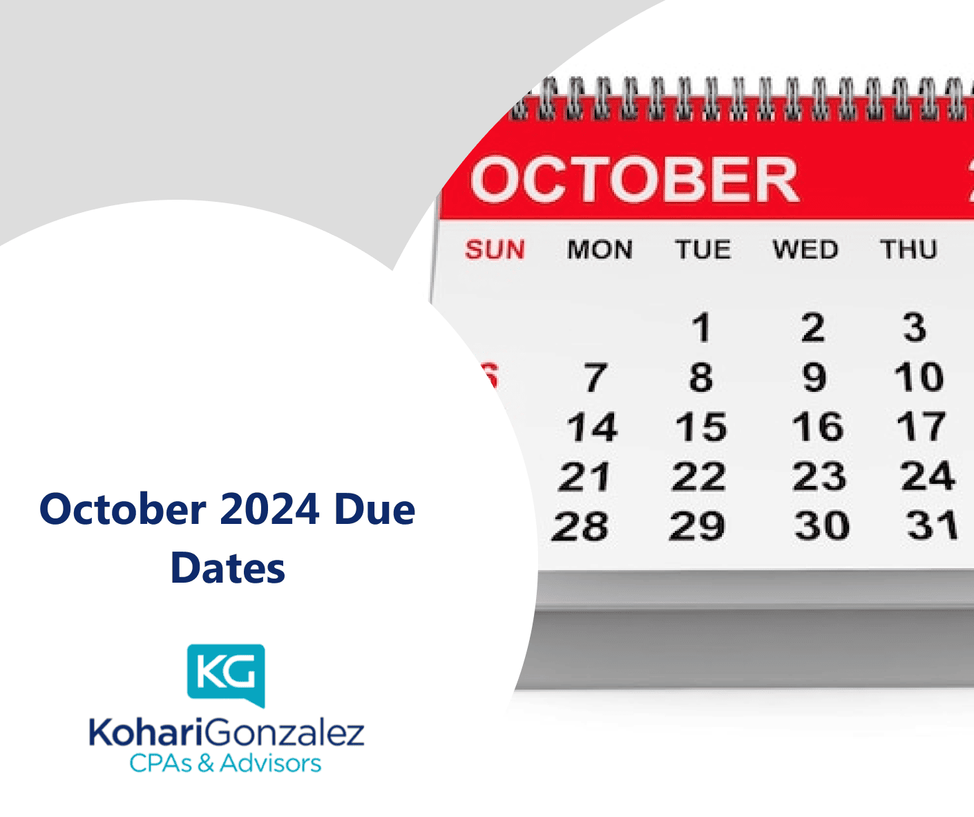 October 2024 Due Dates