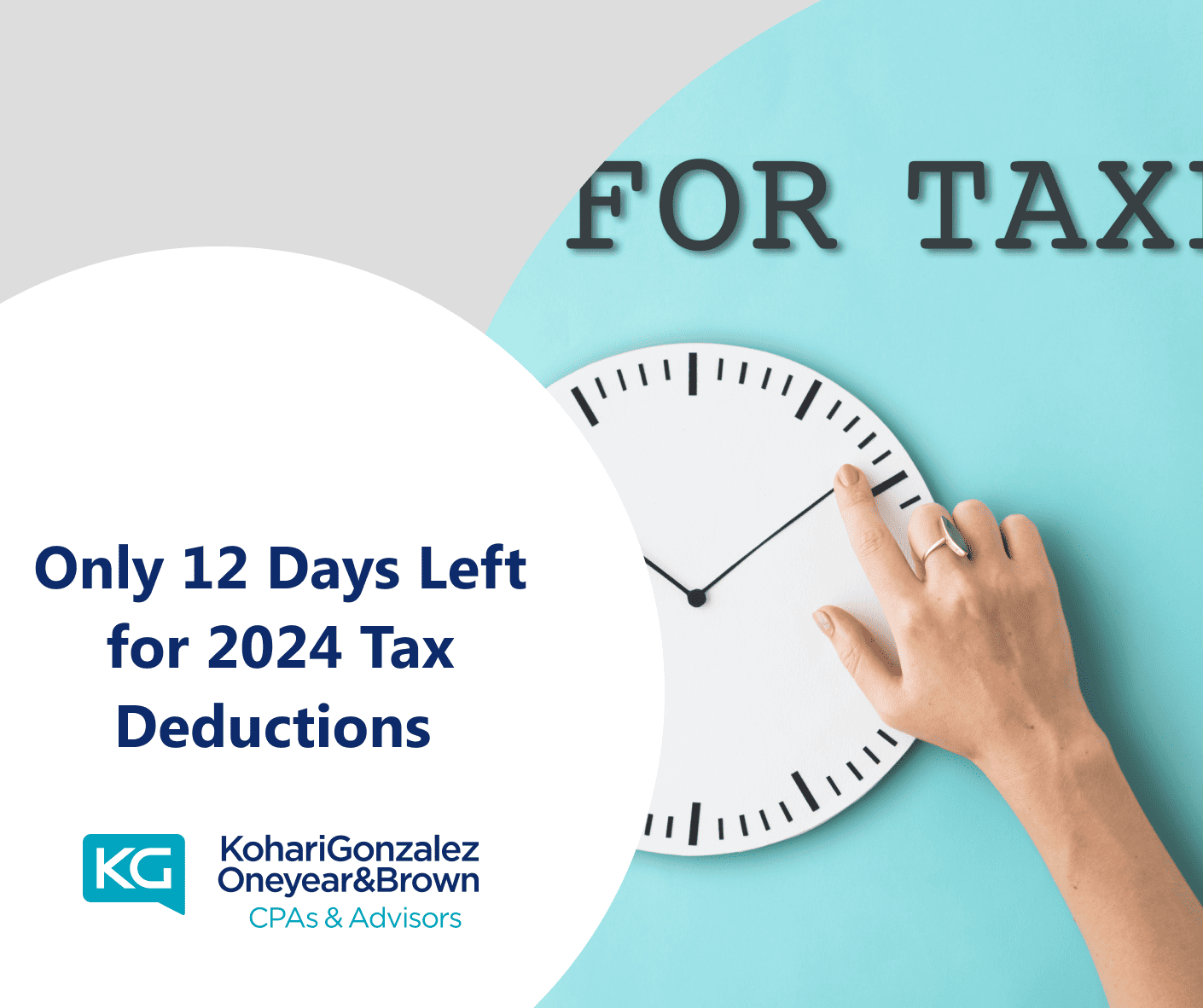 Only 12 Days Left for 2024 Tax Deductions