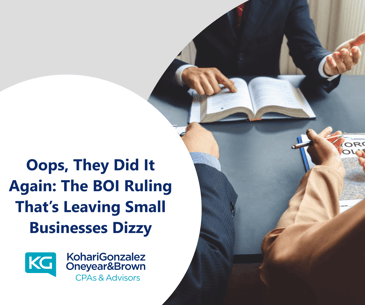 Oops, They Did It Again The BOI Ruling That’s Leaving Small Businesses Dizzy