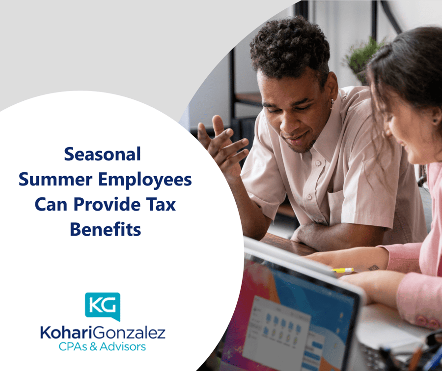 Seasonal Summer Employees Can Provide Tax Benefits 