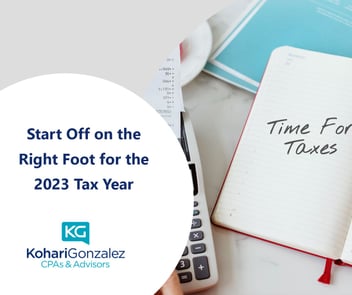 Start Off on the Right Foot for the 2023 Tax Year