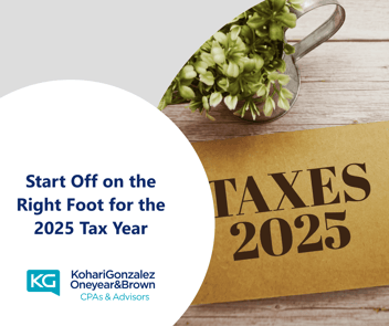 Start Off on the Right Foot for the 2025 Tax Year