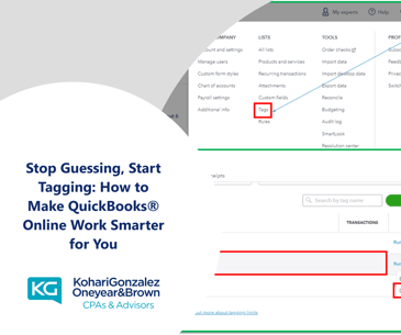 Stop Guessing, Start Tagging: How to Make QuickBooks® Online Work Smarter for You