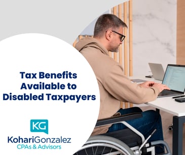 Tax Benefits Available to Disabled Taxpayers