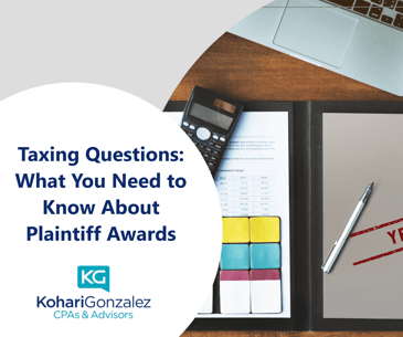 Taxing Questions What You Need to Know About Plaintiff Awards