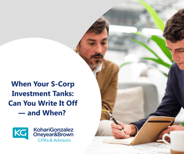 When Your S-Corp Investment Tanks: Can You Write It Off — and When?