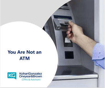 You Are Not an ATM